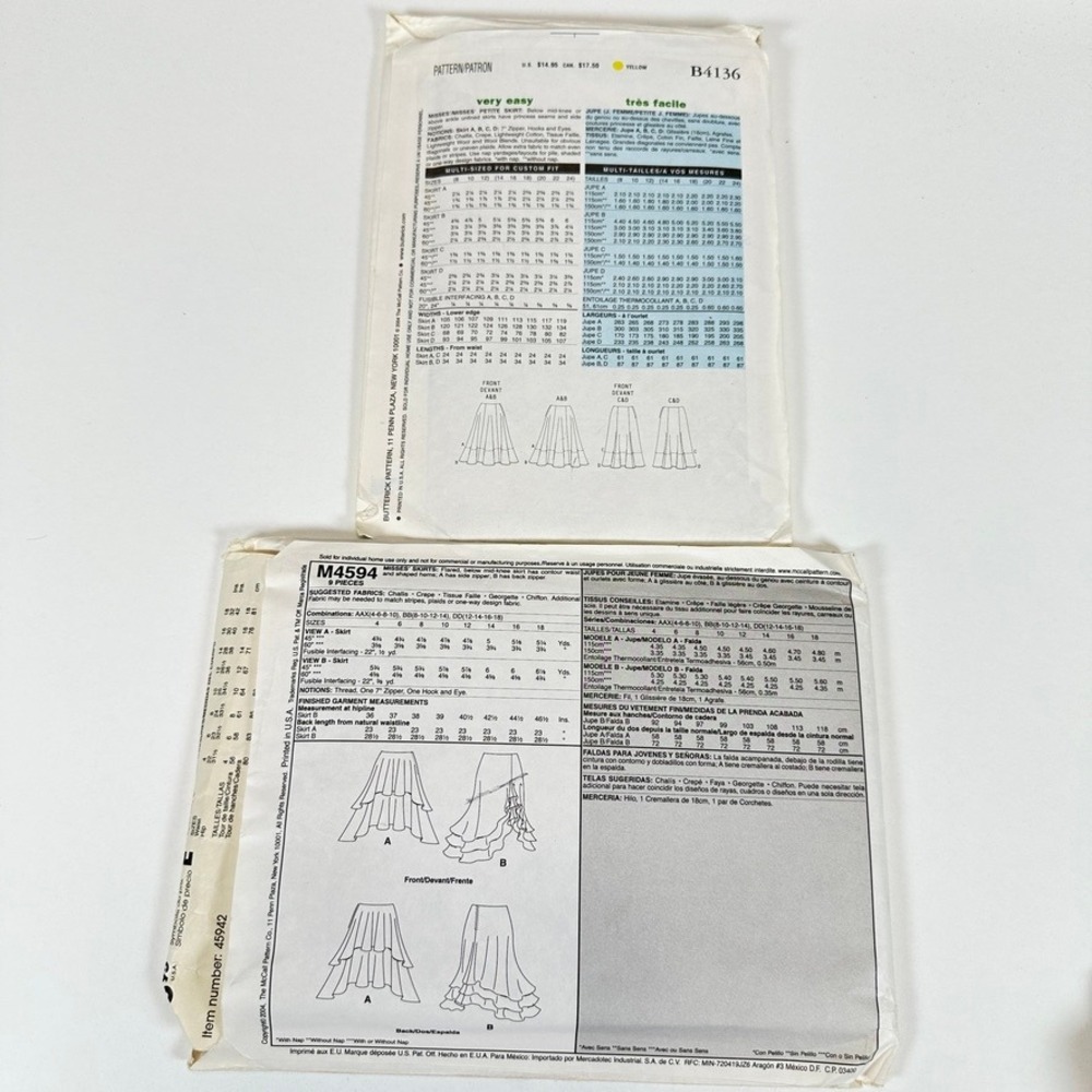 VTG Lot of 6 UNCUT 80s 90s Y2K Simplicity McCalls Sewing Patterns Skirt Pants - Picture 5 of 5